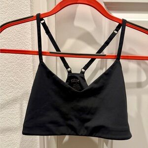 Girlfriend Collective Black V Neck Bralette Small